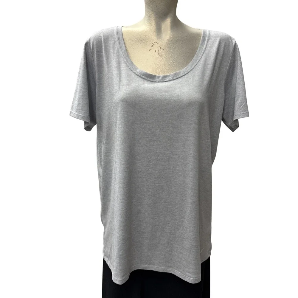 Nike Dri-Fit Short Sleeve Scoop Neck Training T-Shirt Gray XL